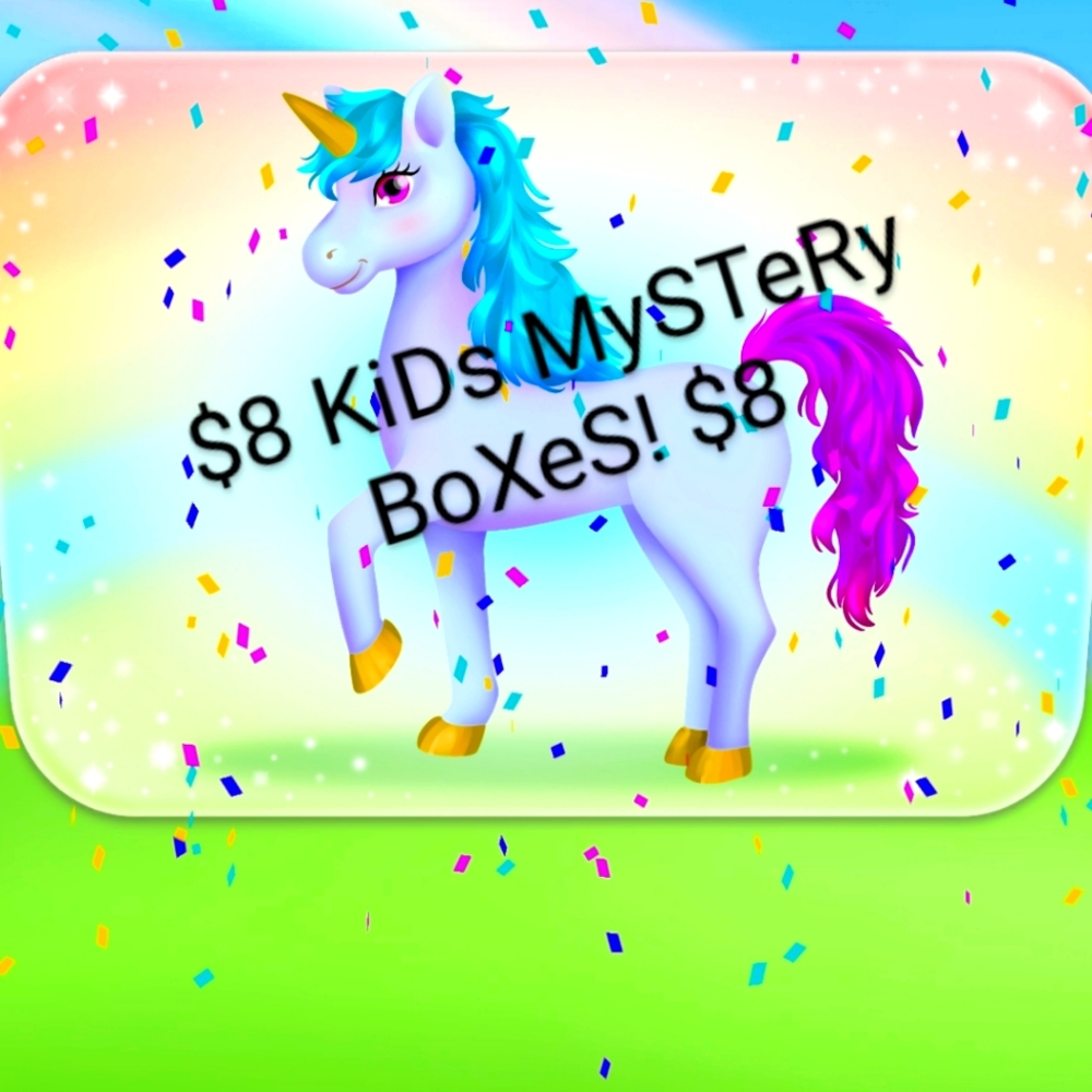 Mystery items. Toys. Clothes. Hair acc. Books. Etc